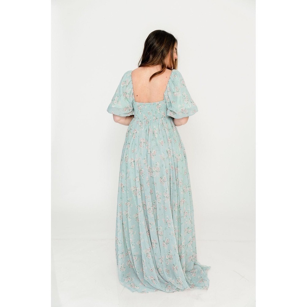 Worth Collective Willow Maxi Dress w/Train Cottage Sage Large NWT Princess - Picture 3 of 15